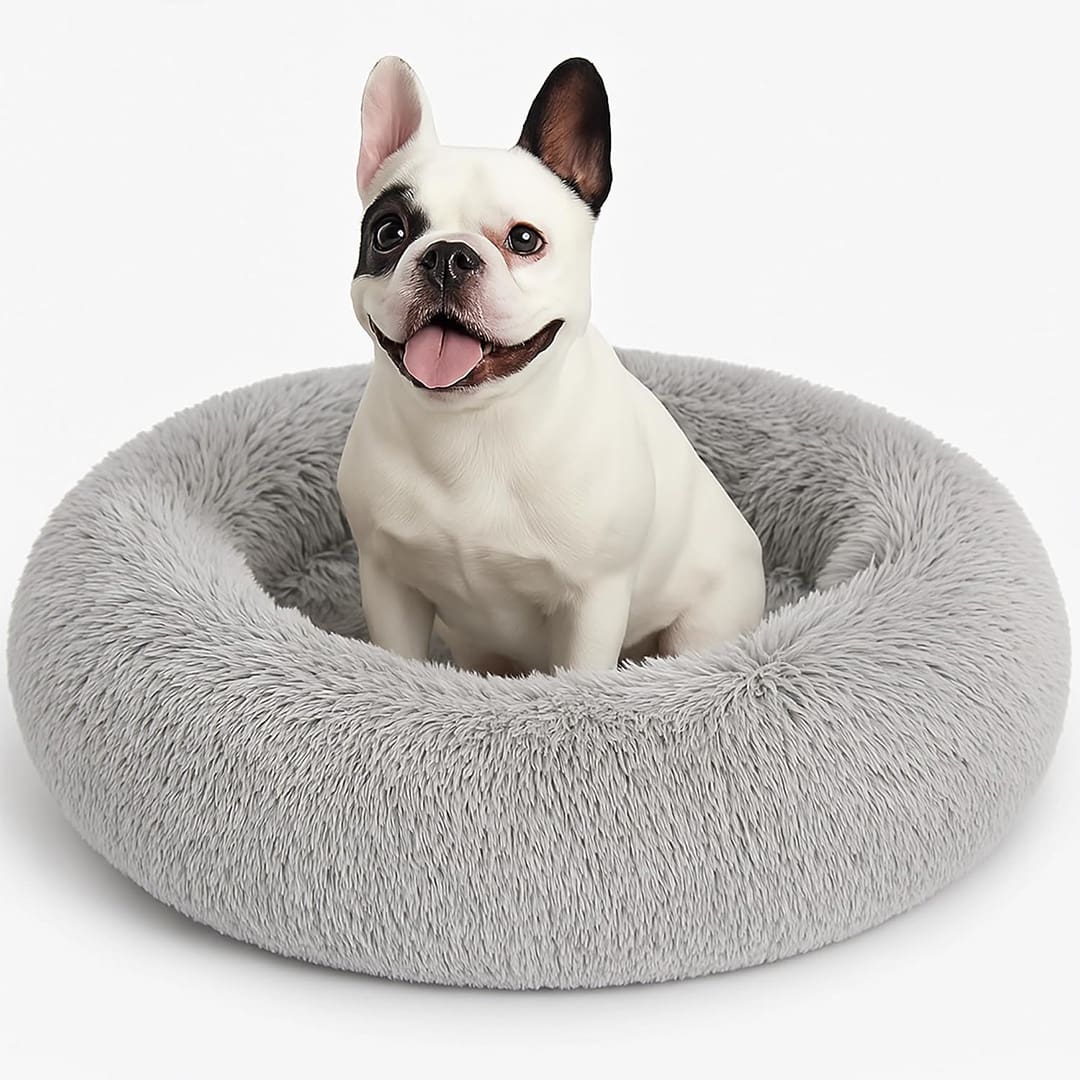 donut calming dog bed
