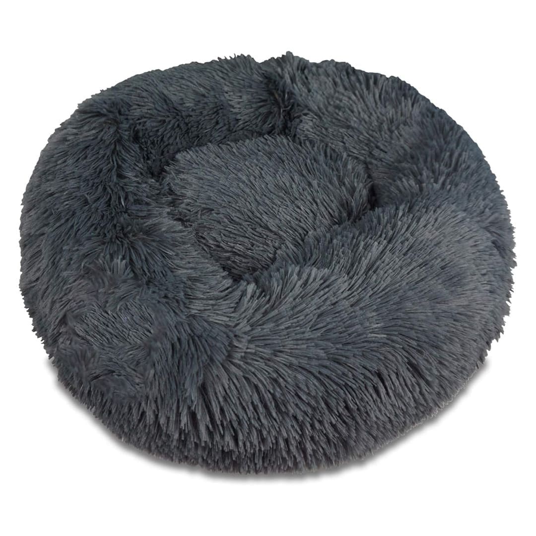 luxury calming dog bed dark grey luxury calming dog bed dark grey